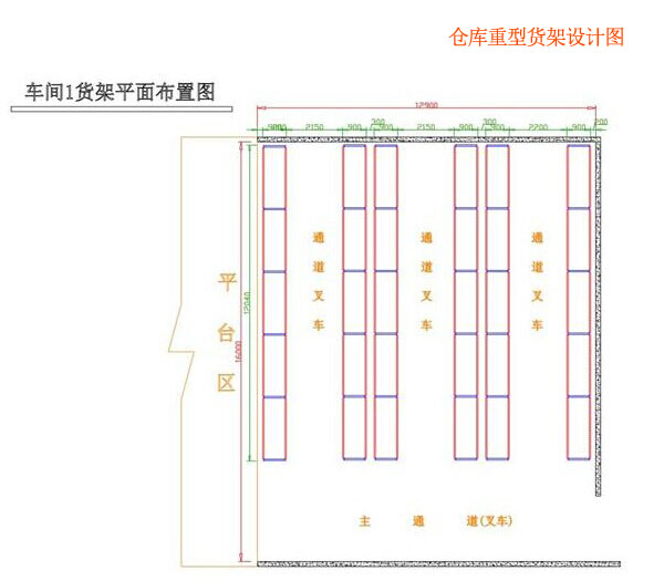 車間貨架平面布置圖